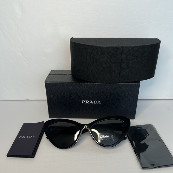 Authentic- New - PRADA EYEWEAR PR 13YS SUNGLASSES
BLACK - Picture 16 of 17